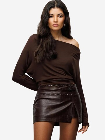 MixRay Shirt in Braun: Vorderseite