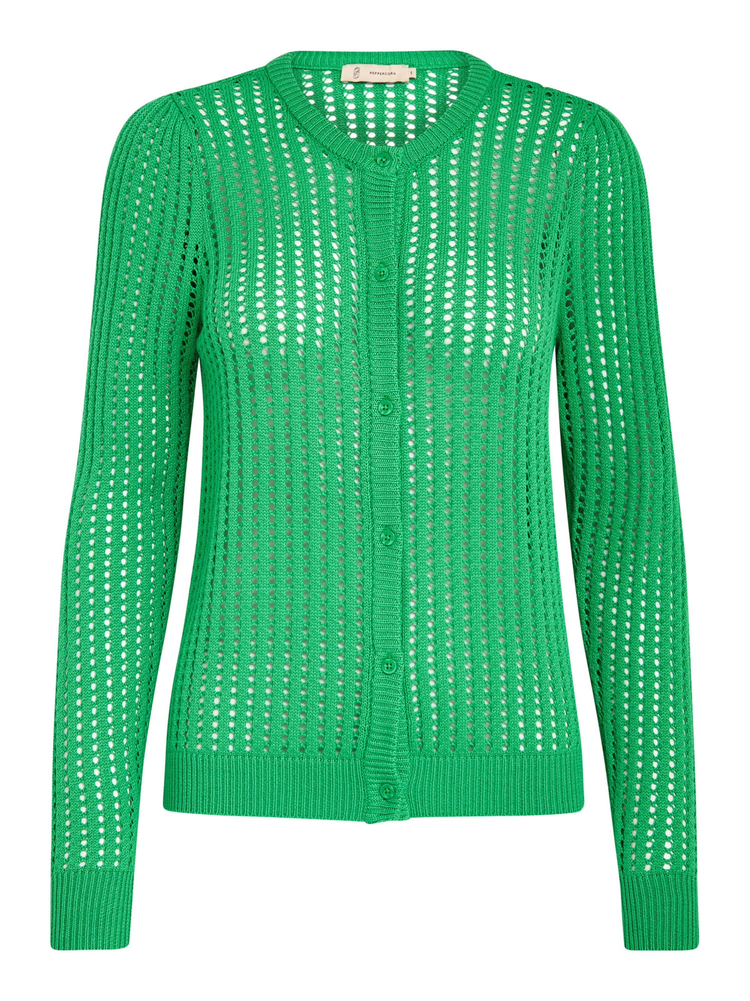 Peppercorn Knit Cardigan 'Libby' in Green: front