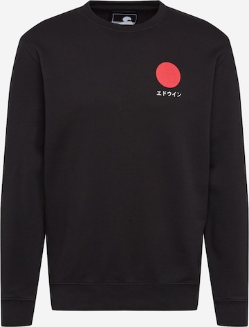 EDWIN Sweatshirt 'Japanese Sun' in Black: front