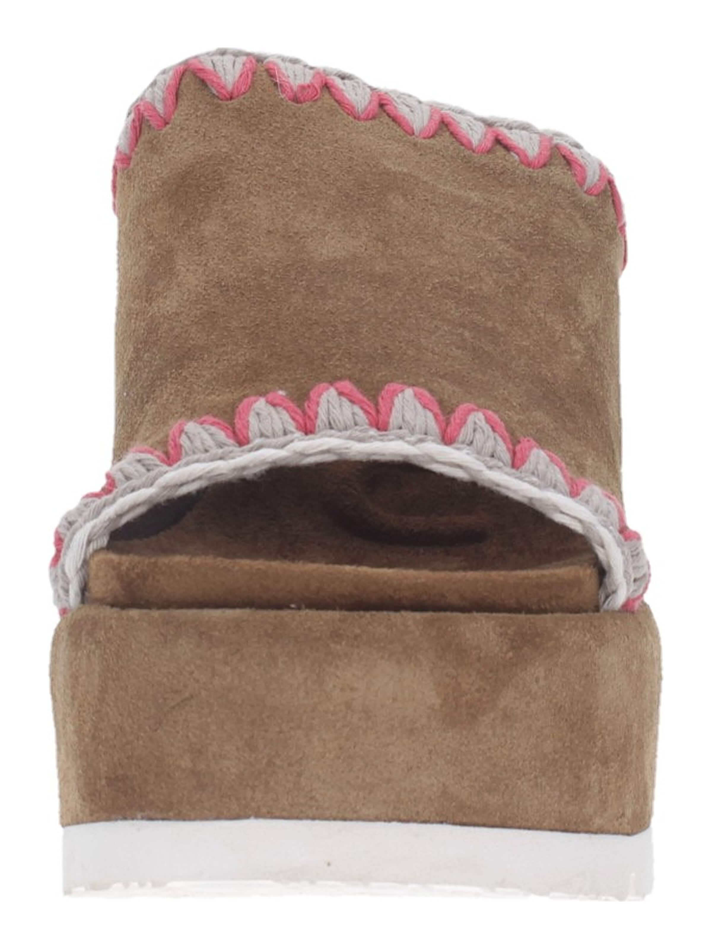 Zoccoletto 'Mou Ciabatta Eca Monoband Wedge' di MOU in marrone