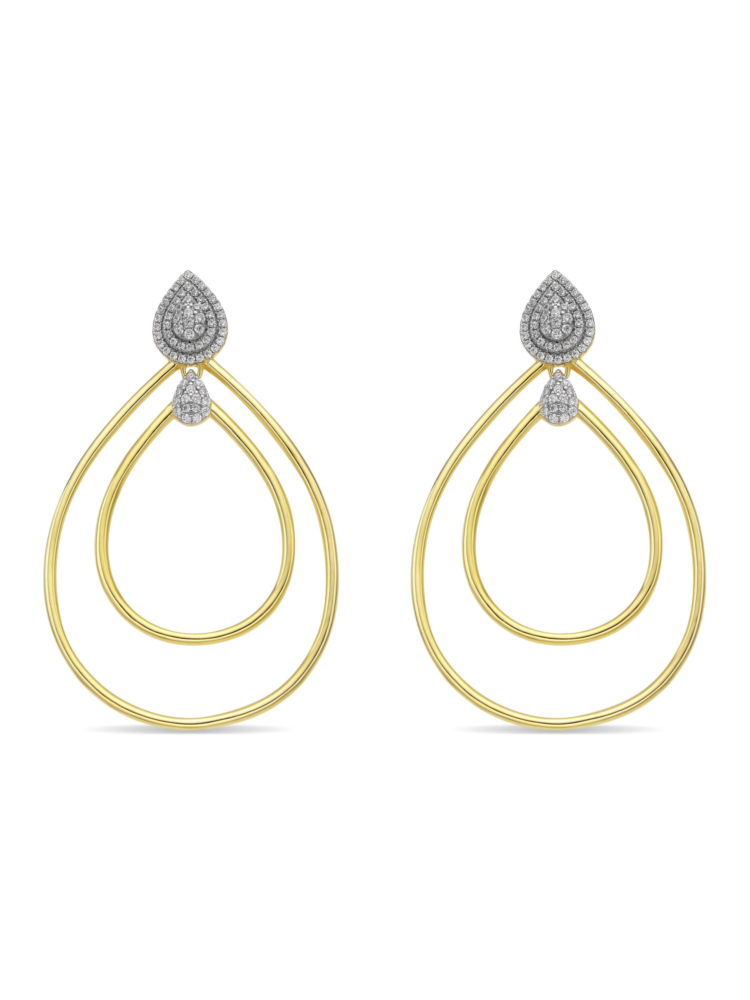 Luxenter Earrings 'HYKA' in White: front