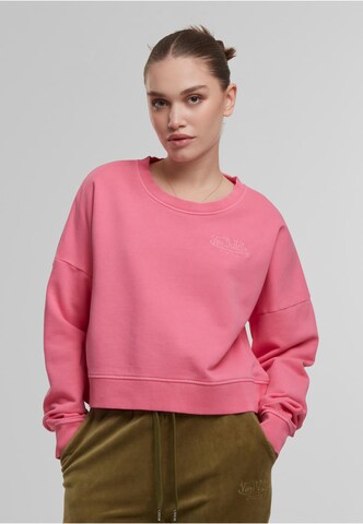 Felpa 'Morgan' di Von Dutch Originals in rosa: frontale