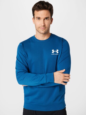 UNDER ARMOUR Athletic Sweatshirt in Blue: front