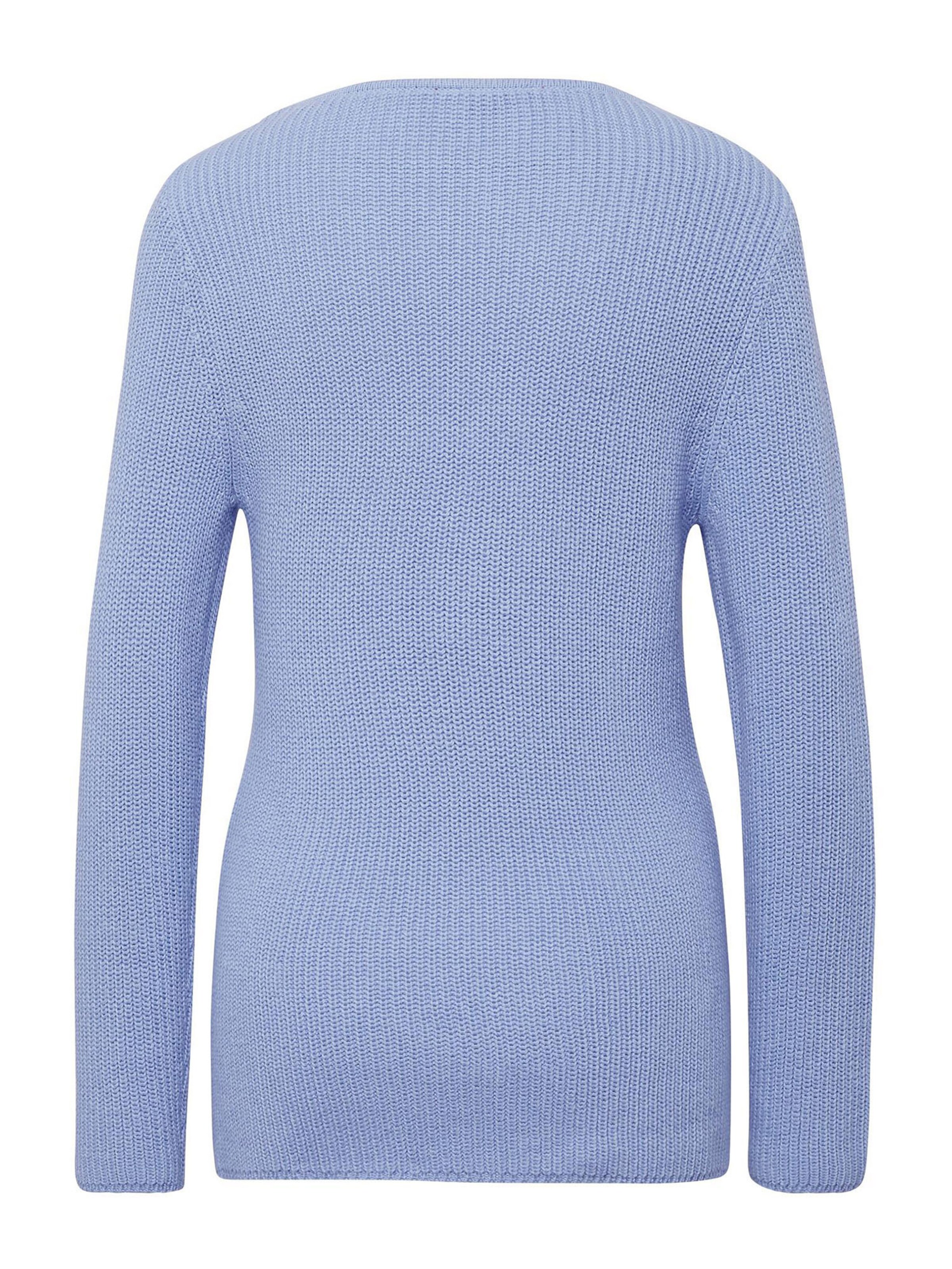 Goldner Pullover in Blau