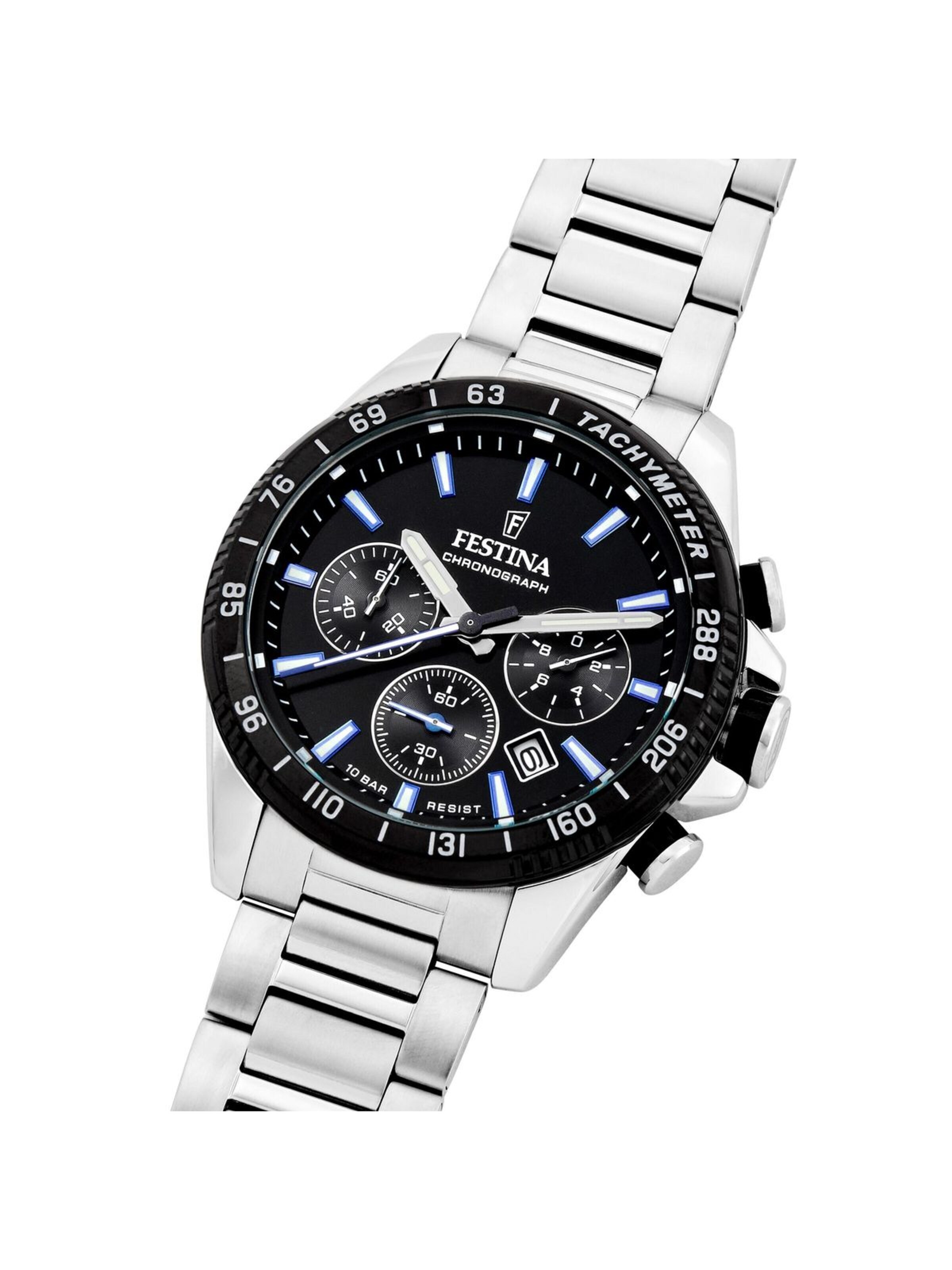 FESTINA Zegarek analogowy 'Chronograph TIMELESS CHRONOGRAPH' w kolorze czarny