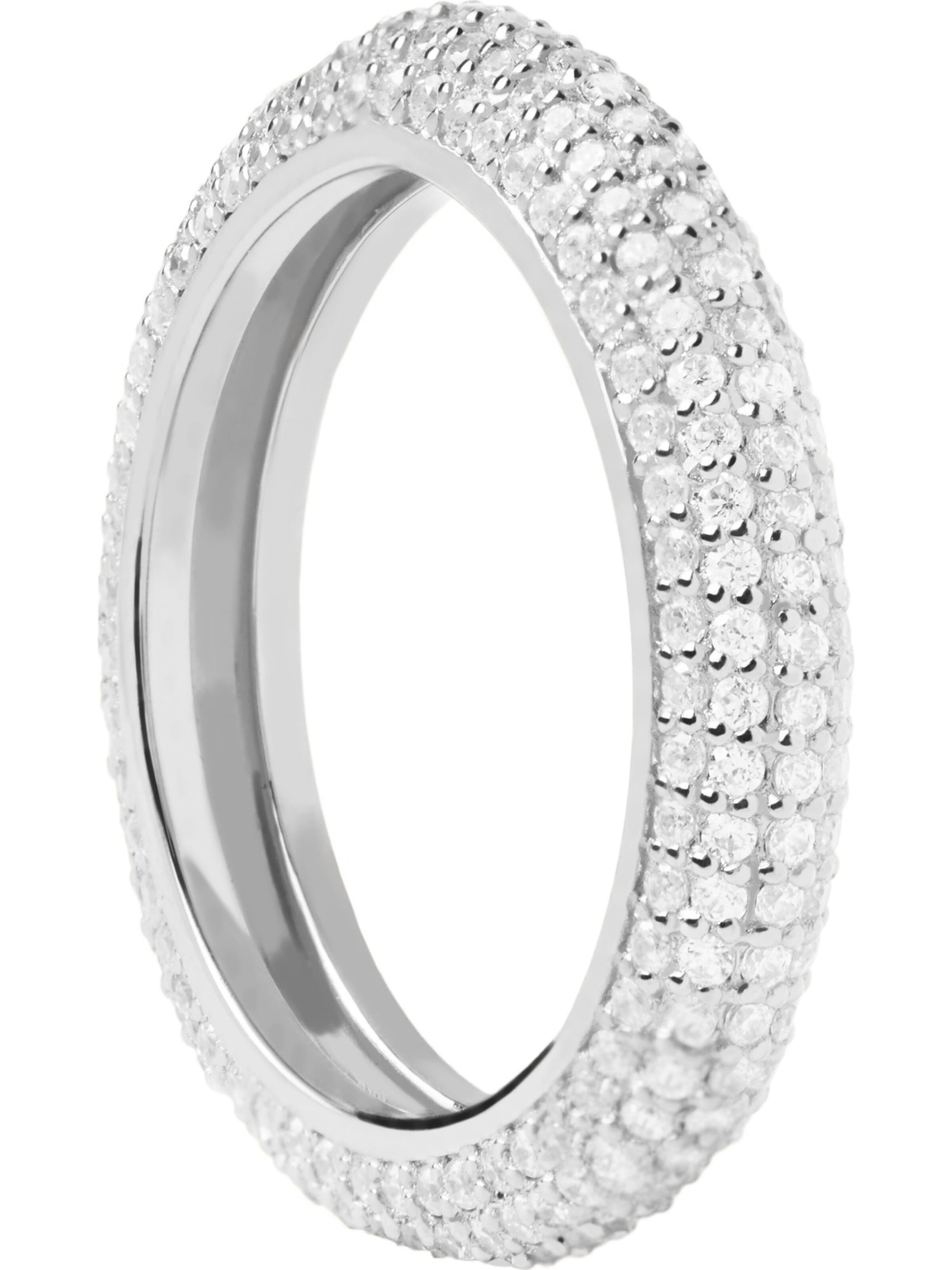 P D PAOLA Ring in Zilver: voorkant