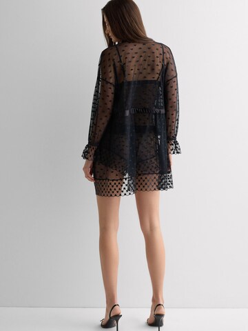 INTIMISSIMI Morgenmantel 'The Love Club' in Schwarz