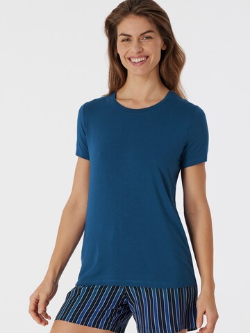 SCHIESSER Slaapshirt ' Mix+Relax ' in Blauw: voorkant