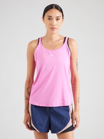 NIKE Спортивный топ 'ONE CLSC' в Ярко-розовый: спереди