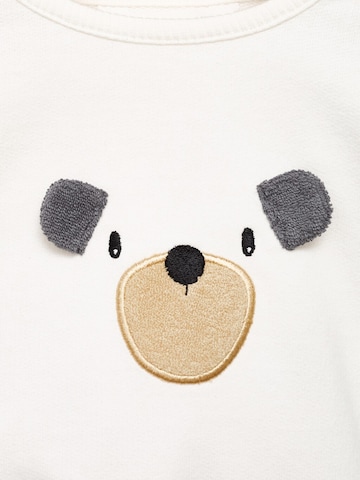 Bluză de molton 'BEARS' de la MANGO KIDS pe alb