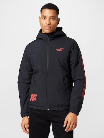 Veste mi-saison HOLLISTER en noir : devant