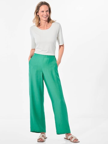 Goldner Wide leg Pants 'MARTHA ' in Green