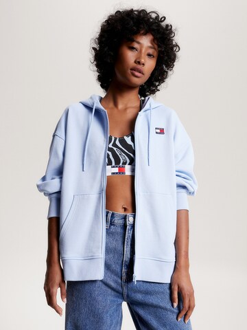 Tommy Jeans Zip-Up Hoodie in Blue: front