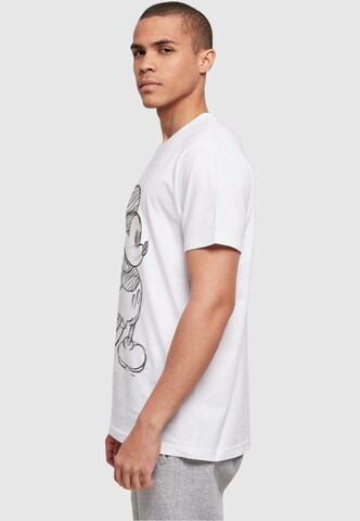 T-Shirt 'Mickey Mouse - Sketch Kick' ABSOLUTE CULT en blanc