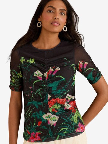 love & roses Bluse in Schwarz: Vorderseite