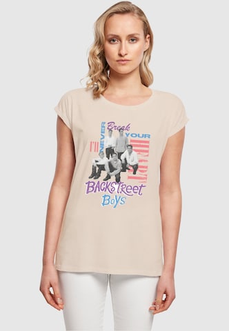 Merchcode Shirt 'Backstreet Boys - INBYH' in Beige: front