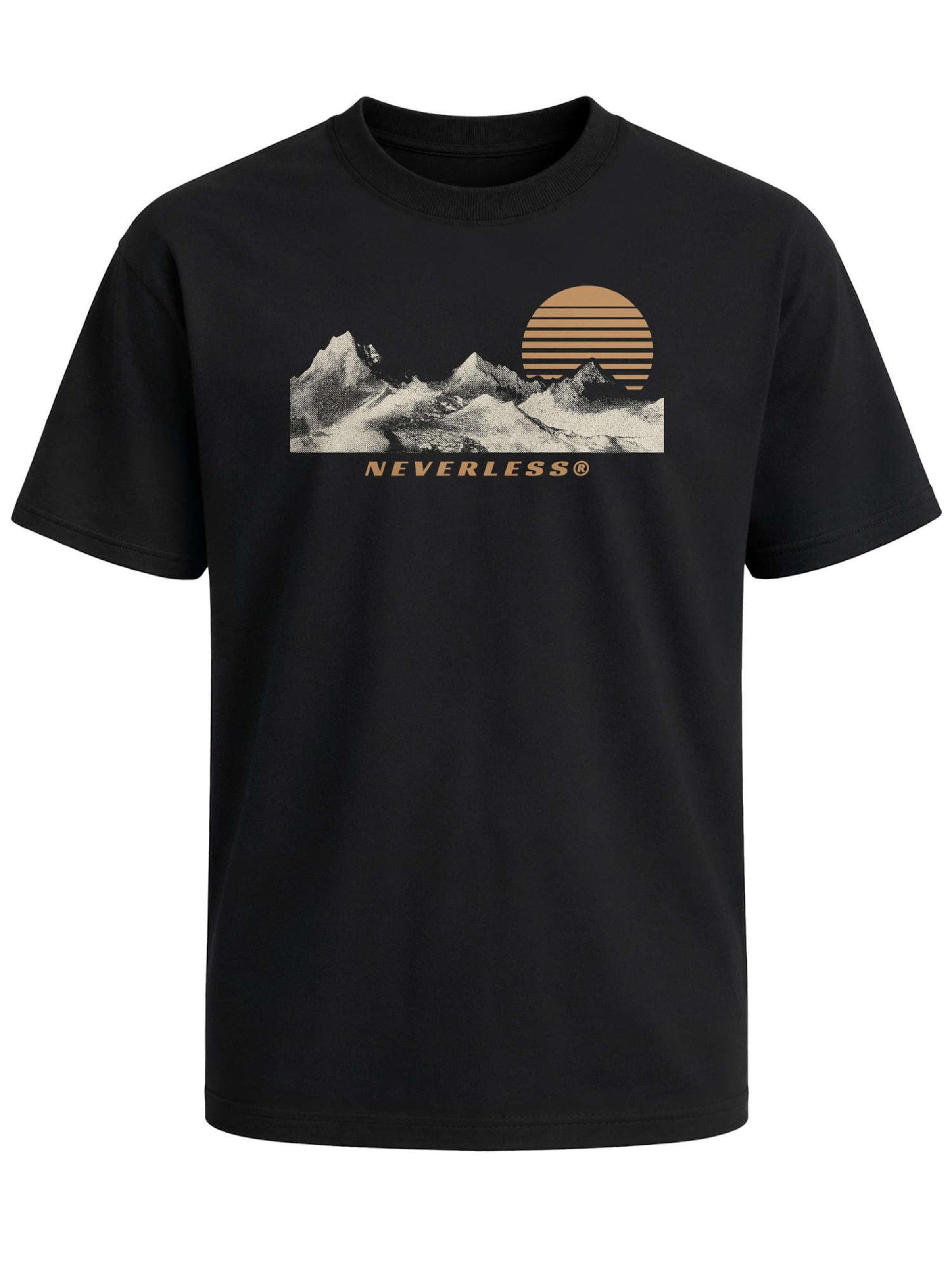 Neverless Shirt 'Berge' in Black: front