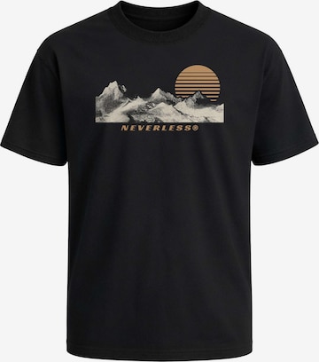 Neverless Shirt 'Berge' in Black: front