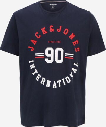 T-Shirt 'CARLO' Jack & Jones Plus en bleu : devant
