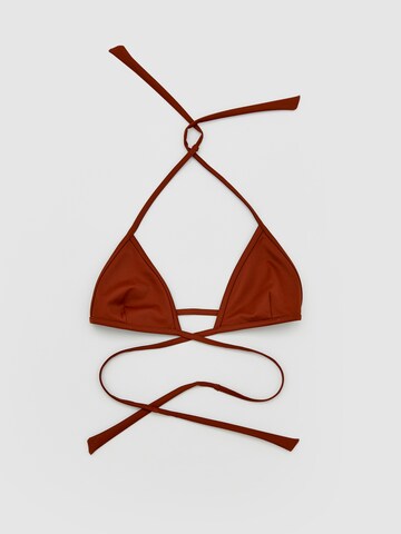 Triangle Hauts de bikini 'Elia' EDITED en marron : devant