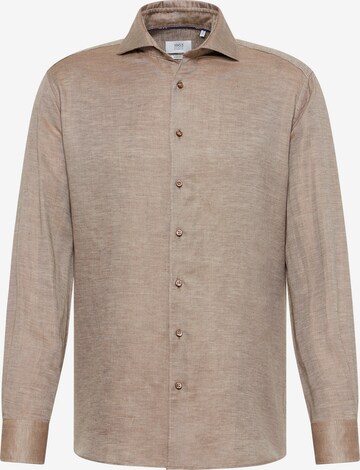 ETERNA Regular fit Button Up Shirt in Beige: front