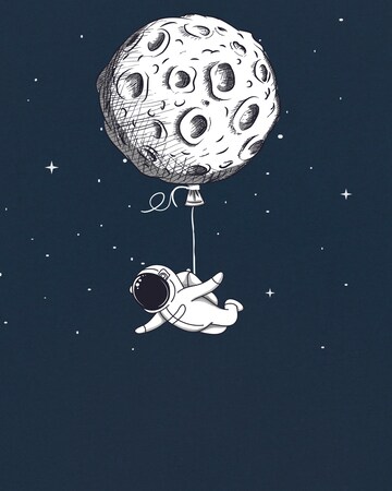 T-Shirt 'Funny Spaceman' watabout.kids en bleu