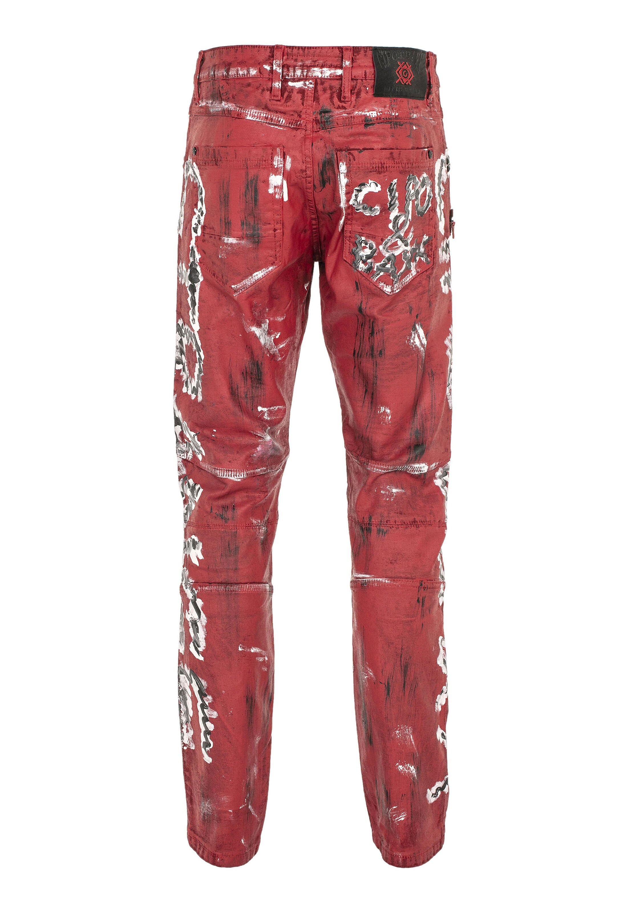 CIPO & BAXX Slim fit Jeans 'DENIM' in Red