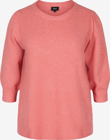 Zizzi Sweater in Orange: front