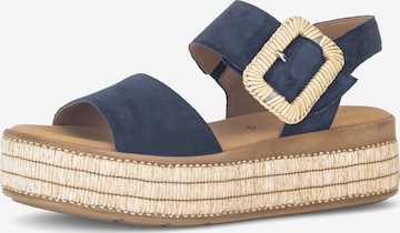 GABOR Sandalen met riem in Blauw: voorkant