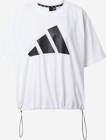 Skinny T-shirt fonctionnel ADIDAS PERFORMANCE en blanc : devant