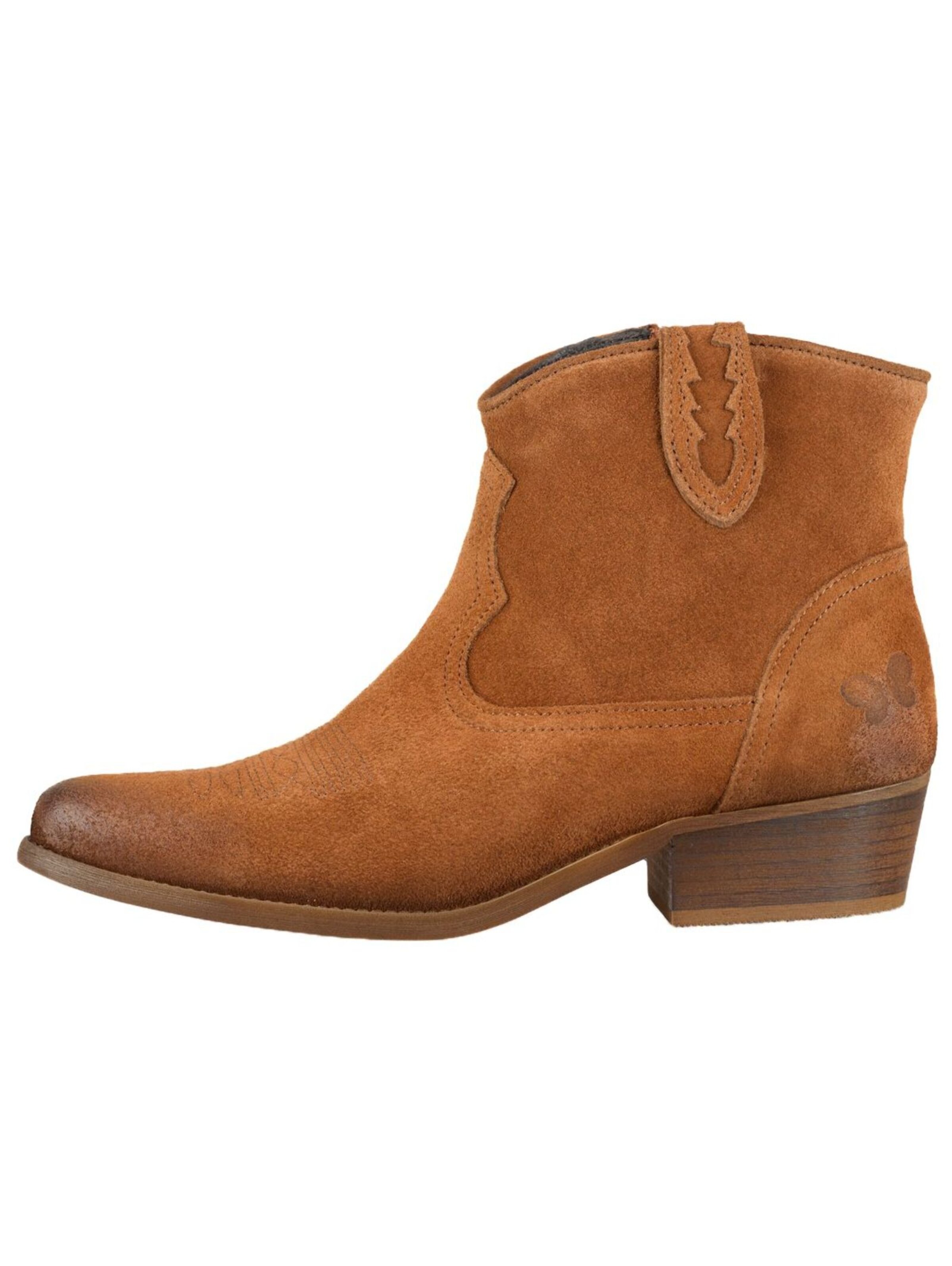 Felmini Wide Fit Cowboy Boots in Brown
