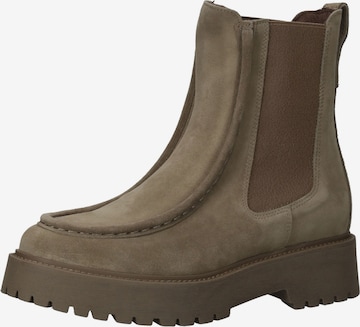 Nero Giardini Chelsea boots in Groen: voorkant