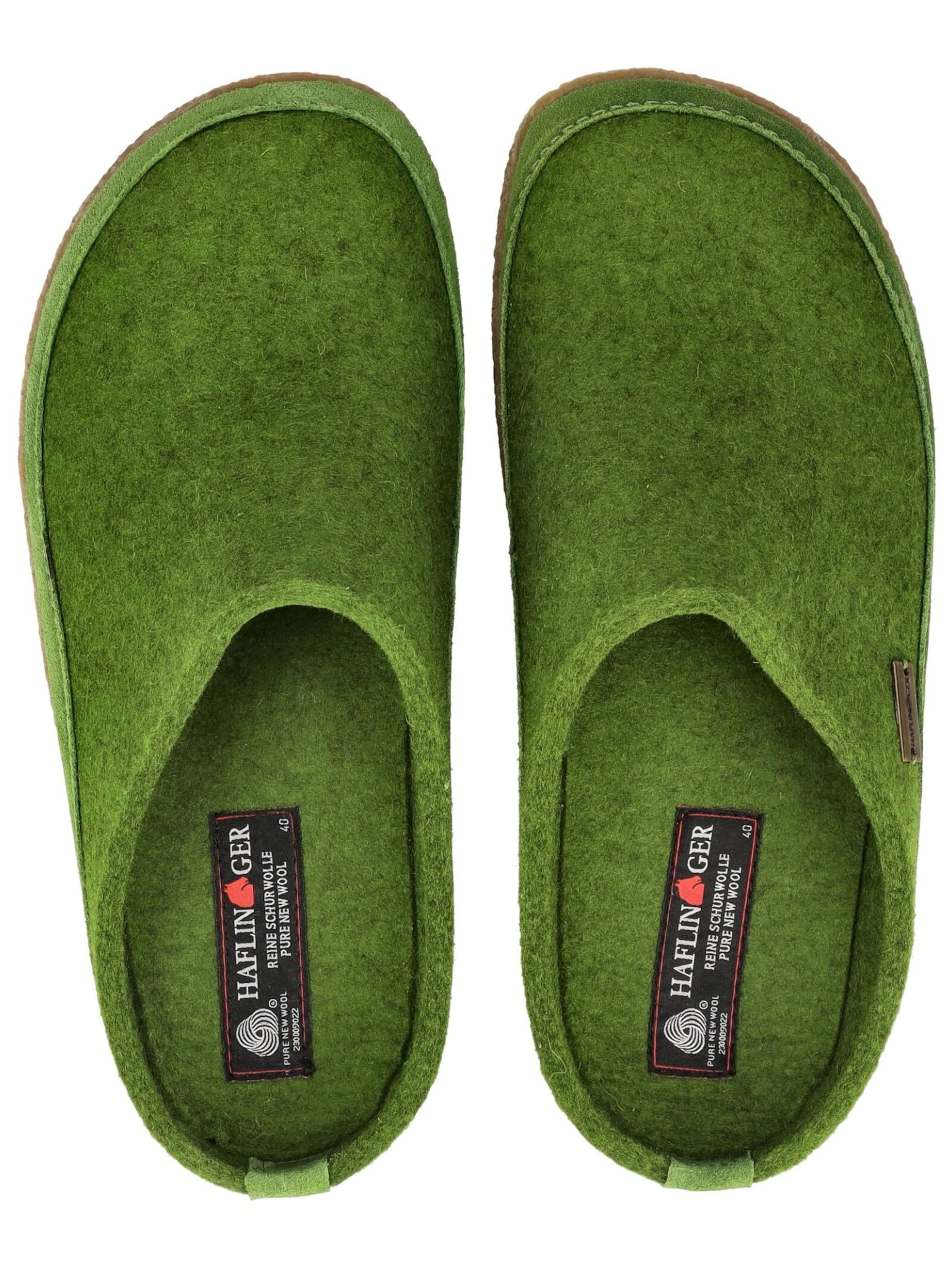 HAFLINGER Huisschoenen in Groen