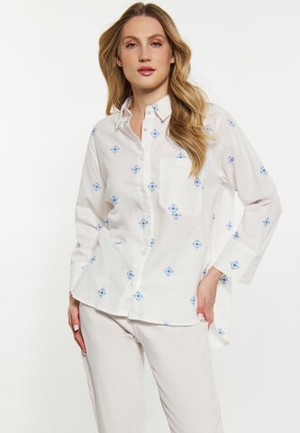 DreiMaster Vintage Bluse in Weiß: predná strana