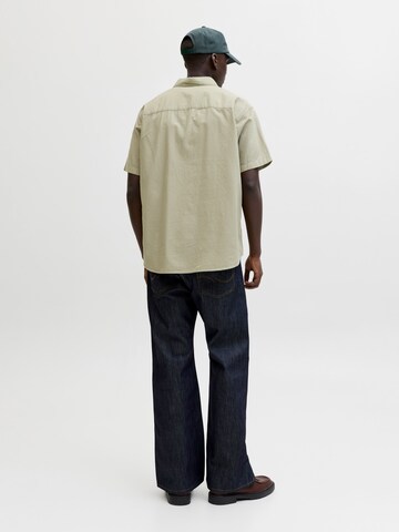 JACK & JONES Regular fit Button Up Shirt 'JORNANTUCKET' in Green