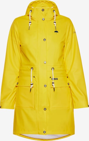 Manteau fonctionnel Schmuddelwedda en jaune : devant