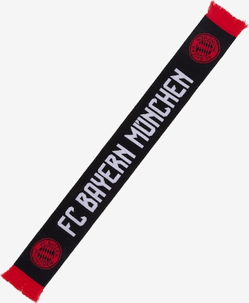 FC BAYERN MÜNCHEN Sports Scarf 'Matthijs de Ligt' in Black: front