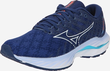 MIZUNO Springsko 'WAVE INSPIRE 19' i blå: framsida