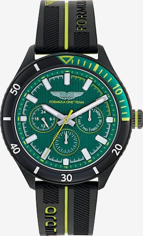 Montre à affichage analogique Aston Martin Aramco Formula One™ Team en noir : devant