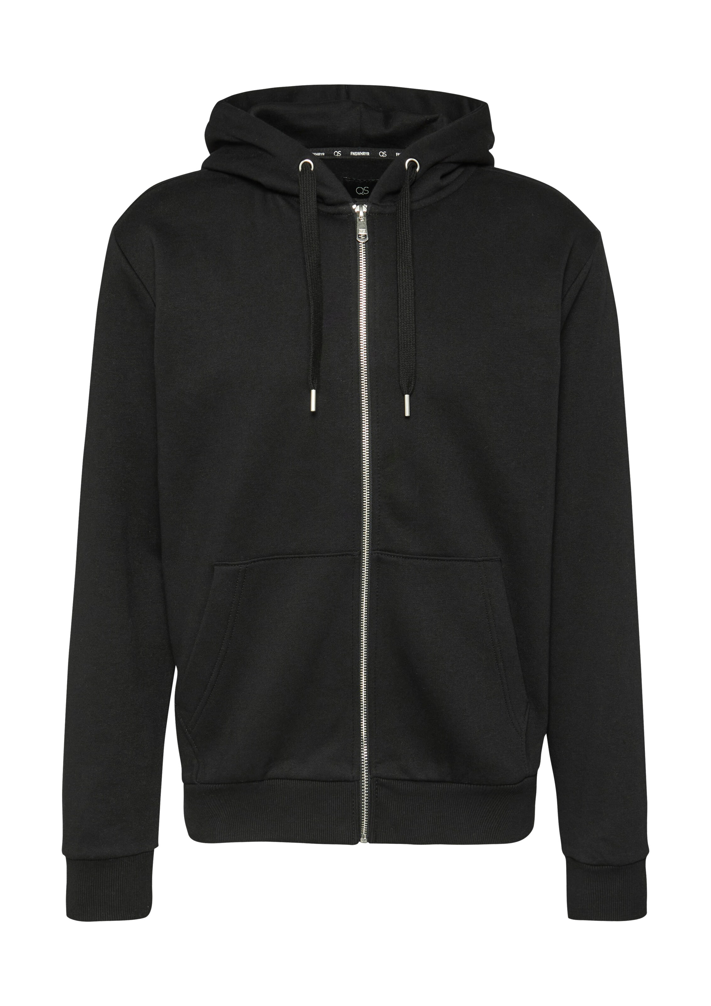 QS Sweatjacke in Schwarz: Vorderseite