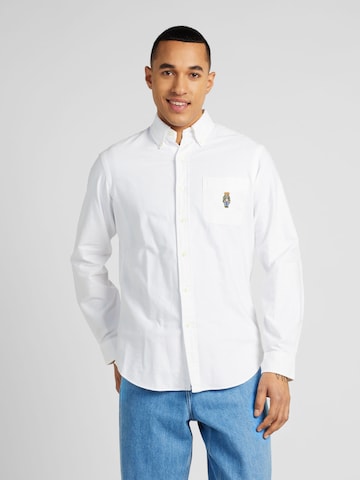 Coupe regular Chemise Polo Ralph Lauren en blanc : devant