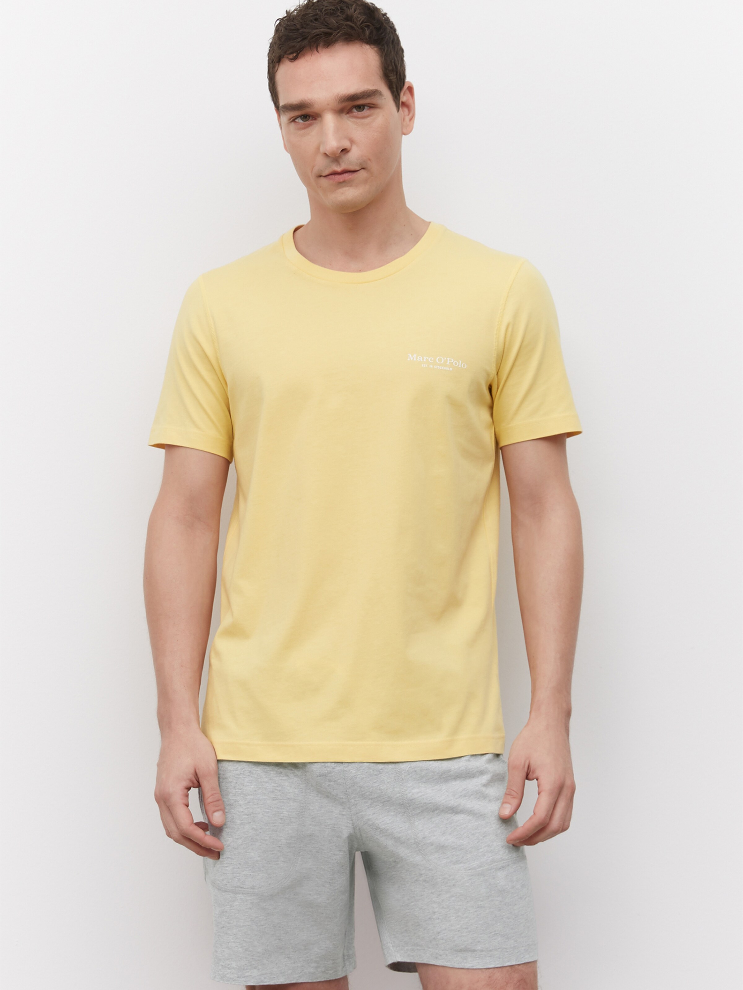 Männer Wäsche Marc O'Polo Pyjama ' Night Fever ' in Gelb, Hellgrau - RS38341 Männer Wäsche Marc O'Polo Pyjama ' Night Fever ' in Gelb, Hellgrau - RS38341