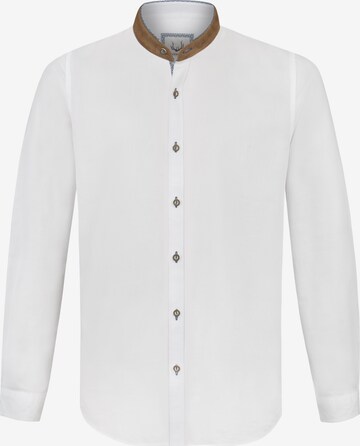 STOCKERPOINT Traditional Button Up Shirt in White: front