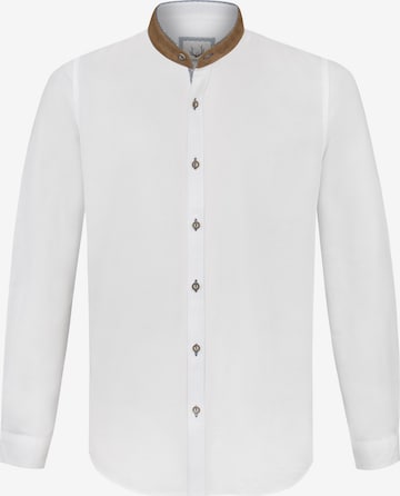 STOCKERPOINT Traditional Button Up Shirt in White: front