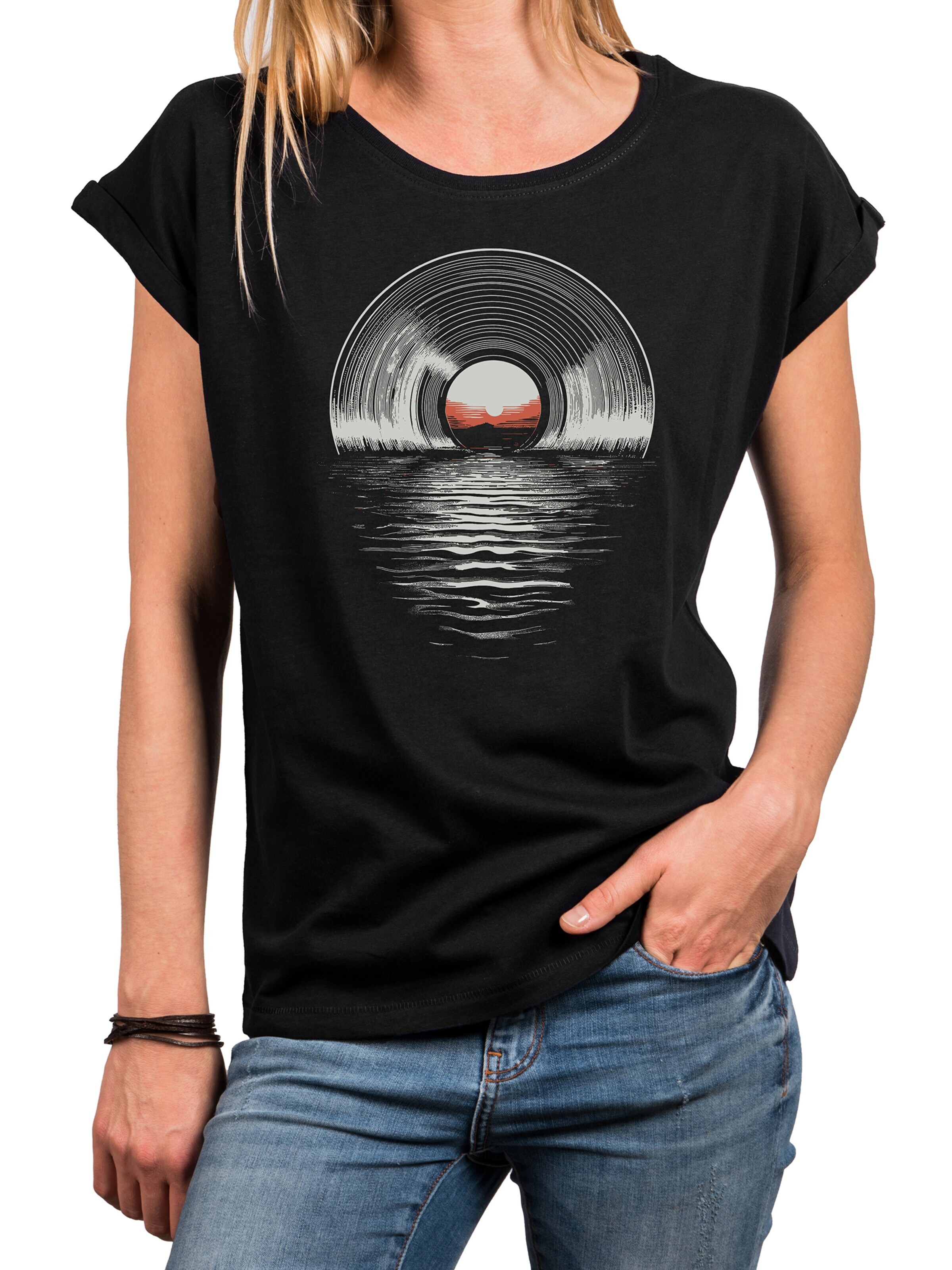 MAKAYA Shirt 'Sea Record' in Black