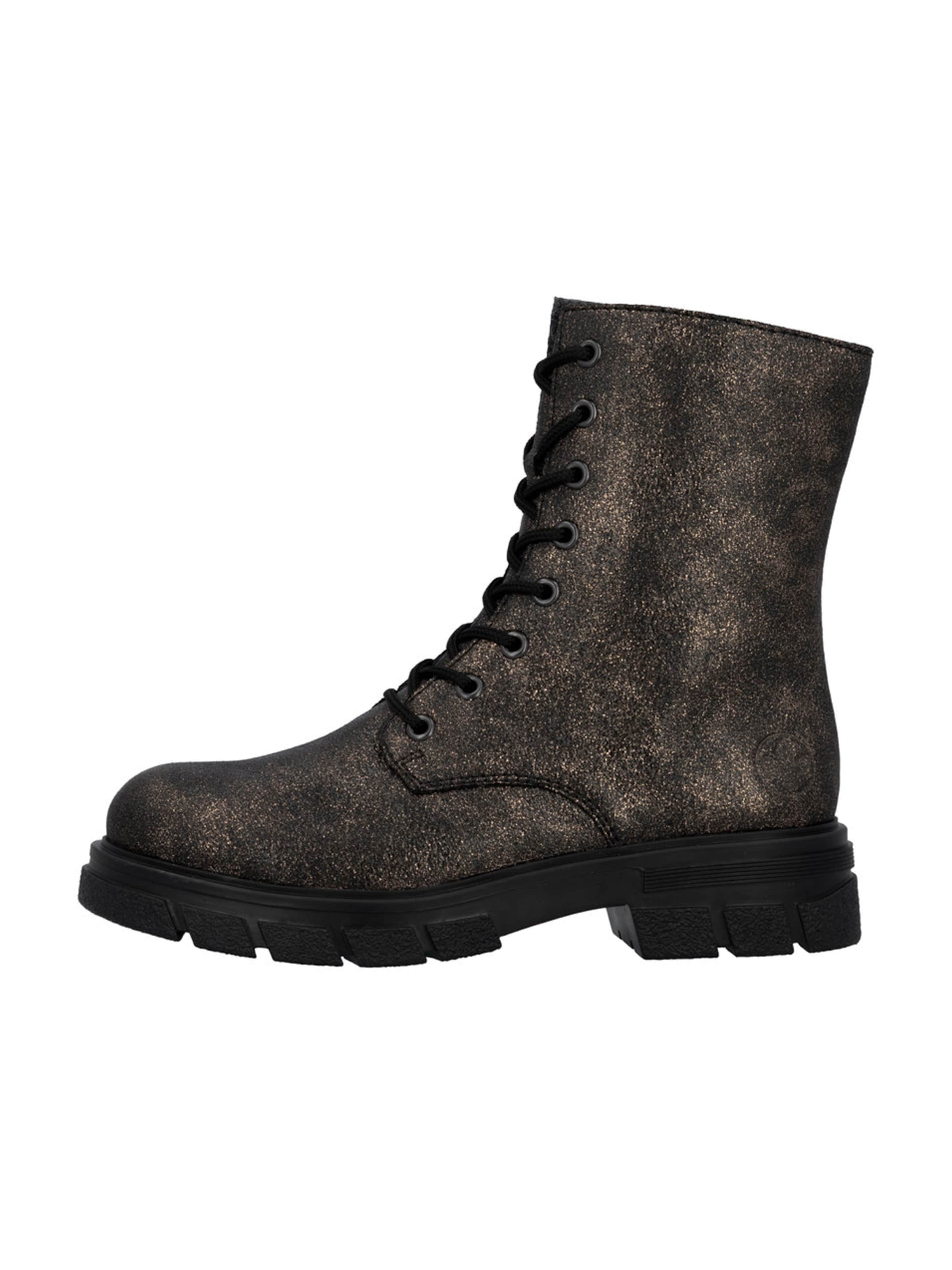 Rieker Lace-up bootie in Bronze