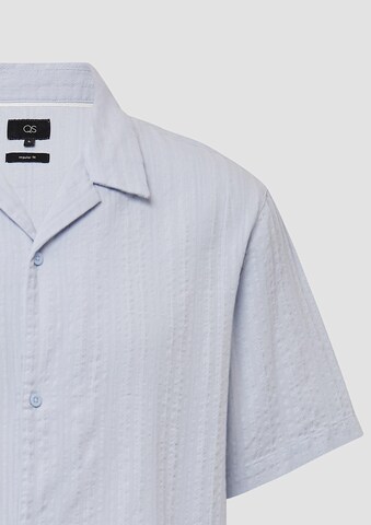 QS Regular fit Button Up Shirt in Blue