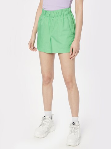 KnowledgeCotton Apparel Regular Broek in Groen: voorkant