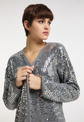 myMo at night Knit Cardigan in Grey