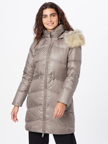 Calvin Klein Zimní kabát – hnědá: přední strana